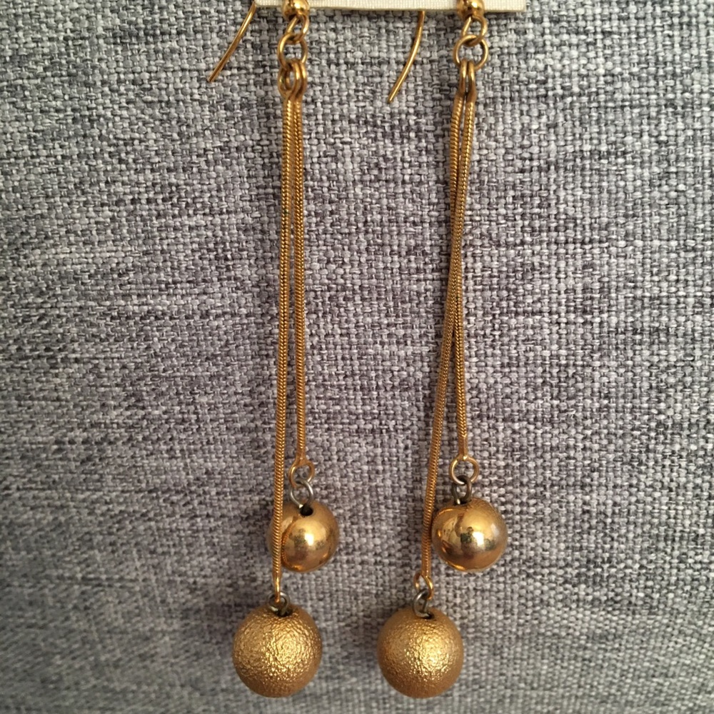 Gold tone statement earrings
